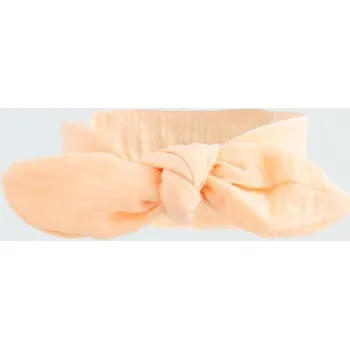 Kojenecké oblečení Kojenecká mušelínová čelenka New Baby Leny peach, vel. 68 (4-6m)
