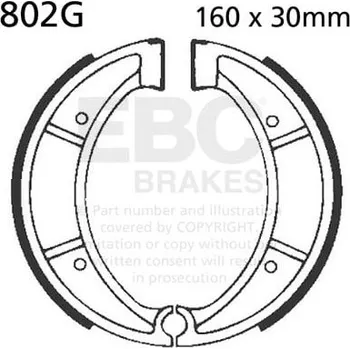 Brzda pro motocykl BRZDOVÉ ČELISTI S DRÁŽKAMI HUSQVARNA CR 250 1985-1988