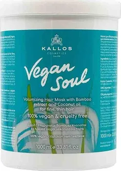 Vlasová regenerace Kallos Vegan Soul Volumizing Hair Mask vyživující maska pro objem vlasů 1 l