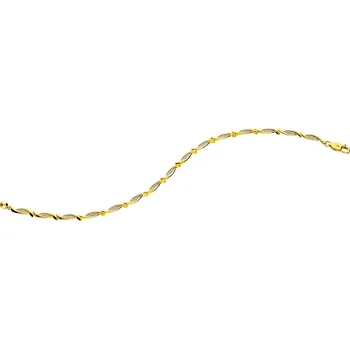 Náramek Zlatý náramek s diamanty - 18 cm - 0,09 ct - ryzost 585 - 105.408