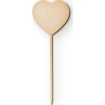 Vánoční ozdoba Dřevia Dřevěná zapichovací ozdoba - Srdce, 14x5 cm