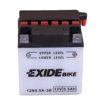 Motobaterie Motobaterie EXIDE BIKE Conventional 5,5Ah, 12V, 60A, 12N5,5-3B