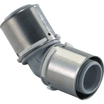 Vodovodní potrubí Uponor MLC S-PRESS koleno 45° 50-50, lisovací, voda, PPSU