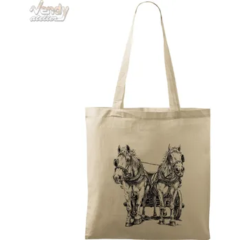 Plátěná taška - Koně Barva: Přírodní