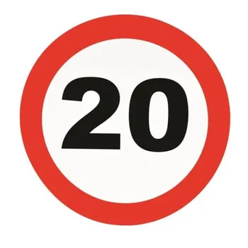 Party dekorace FUNNYFASHN Dekorace dopravní značka 20 50 cm