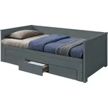 Rozkládací postel, šedá, GORETA