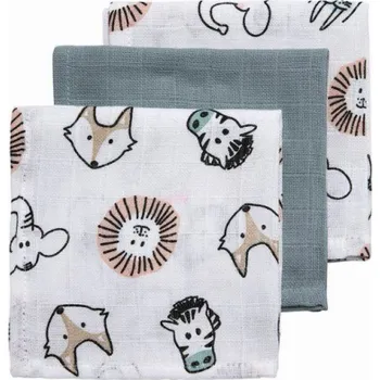 Meyco žínky 3-balení Animal/Uni stone green/Animal