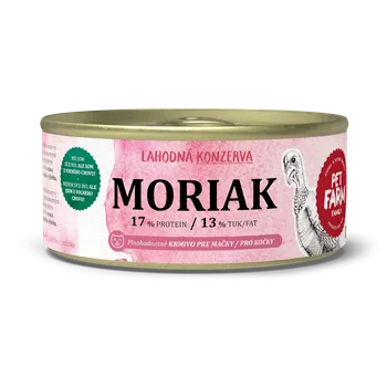 Pro kočku Pet Farm Family Moriak konzerva pro kočky 180 g