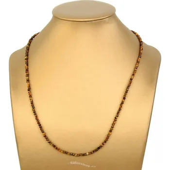 Náhrdelník Náhrdelník z tygřího oka broušený 3mm Ag 925/1000 52cm