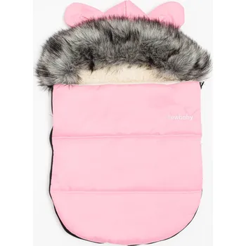 Fusak Luxusní zimní fusak s kapucí s oušky New Baby Alex Wool pink