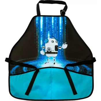 Dětská zástěra Zástěrka na výtvarnou výchovu Funny Robots