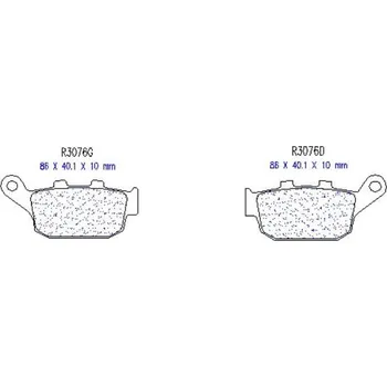 Brzdová destička CL BRAKES Maxi Scooter Brzdové destičky ze slinutého kovu - 3076MSC HONDA FES 150 Pantheon 2003-2006