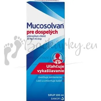 Lék MUCOSOLVAN pre dospelých sir 30 mg/5 ml 1x100 ml