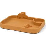 DONE BY DEER Peekaboo dělený talíř Deer friends hořčicový - VÝPRODEJ DVOREČEK