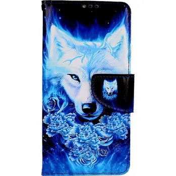 Pouzdro na mobilní telefon Pouzdro Xiaomi Redmi Note 12S knížkové Tyrkysový vlk (kryt neboli obal na Xiaomi Redmi Note 12S)