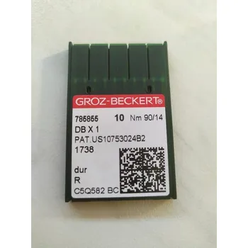 Nástroj na niť a příze Jehly strojové pro průmyslové šicí stroje Groz-Beckert DBx1 kulatý dřík - 90/14