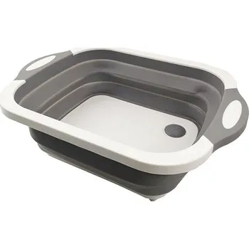 Kuchyňské prkénko Alum Skládací silikonová mísa s dřezem a prkénkem 2v1 - MultiTask