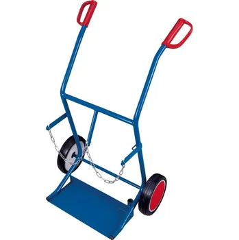 Rudl Vozík VARIOfit na plynové lahve, pro 2 láhve o pr. 210 mm, kola z plné gumy