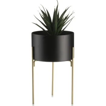 Květináč Květináč na stojanu LOFT II 20 cm černý