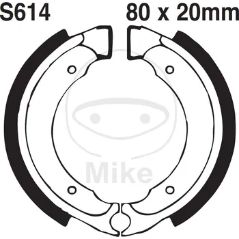 Brzda pro motocykl BRZDOVÉ ČELISTI S DRÁŽKAMI SUZUKI LT-50 2002-2003