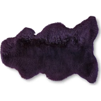 Dekorativní polštářek Wooline ovčí kůže Topline fialová 110 x 60 cm