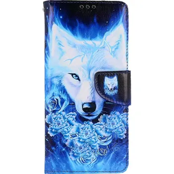 Pouzdro na mobilní telefon Pouzdro Xiaomi Redmi 12C knížkové Tyrkysový vlk (kryt neboli obal na Xiaomi Redmi 12C)
