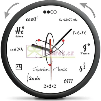 Hodiny Inverzní vědecké nástěnné hodiny - GÉNIUS