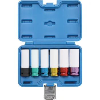 Gola hlavice BGS 7307, Sada nástrčných hlavic | 12,5 mm (1/2") | 15 / 17 / 19 / 21 / 22 mm / MS17 | 6dílná