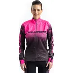 Cyklistická bunda CRUSSIS No-Wind dámská černá/růžová M