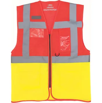 Yoko Reflexní multifunkční vesta HVW820 Red-Hi-Vis Yellow S