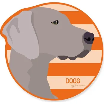 samolepka DOGG Samolepka Výmarský ohař - kruh s barevným pozadím