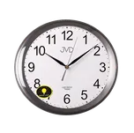 Tmavě šedé netikající tiché nástěnné hodiny JVD HP663.8