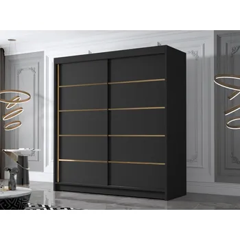 Šatní skříň Šatní skříň Bretoka IV 180, Barva: černá MIRJAN 5903211331794