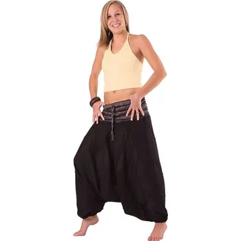 Černé turecké kalhoty harémky Perempat Hitam, Sittar UNI