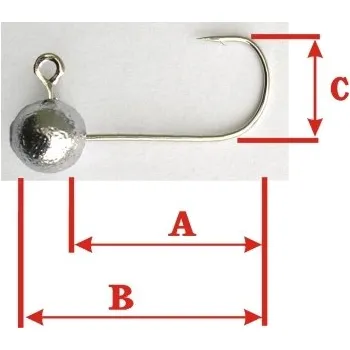 Rybářský háček Jig koule bez krčku 11,5g-6/0 EC