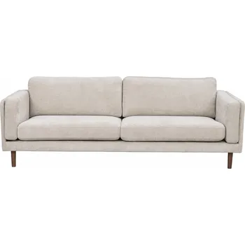 Pohovka ROWICO Třímístná pohovka BRADEN světle béžová 216 cm tmavě hnědé nohy