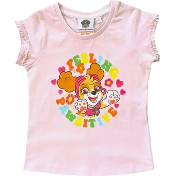 Dívčí TRIČKO TLAPKOVÁ PATROLA (růžové) Velikost: 128