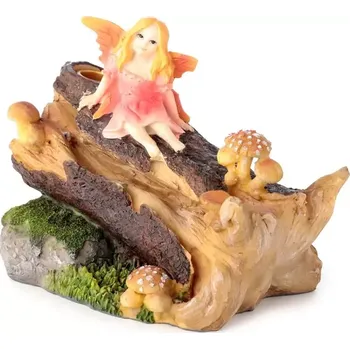 Žertovný předmět Pohádkový vodopád s tekoucím dýmem - Víla na kmeni stromu