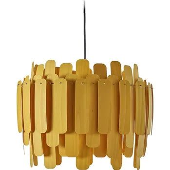 LZF Originální svěšené svítidlo z dřevěné dýhy Maruja Dekor: Žlutý, Barva rozety: Nikl matný MARU S 50 NI 24 Originální svěšené svítidlo z dřevěné dýhy Maruja