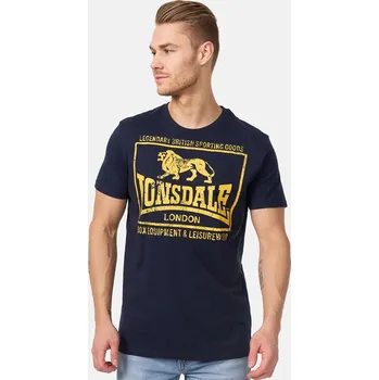 Dámské tričko Lonsdale Herren T-Shirt normale Passform Lonsdale černá | žlutá 2004025