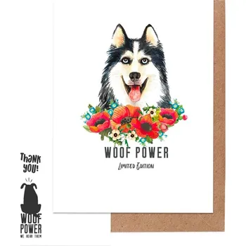 Ginger Paper Přání a placka Husky