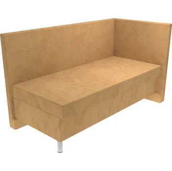 Postel Čalouněná postel Chloe na nohách s hladkým čelem, lamelovým roštem a úložným prostorem - Béžová, 80 x 200 cm, Bez navýšení, Molitanová 13 cm