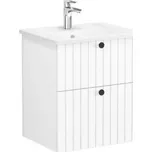 Vitra ROOT GROOVE skříňka s umyvadlem 600x470x670mm, závěsná, 2 zásuvky, bílá mat