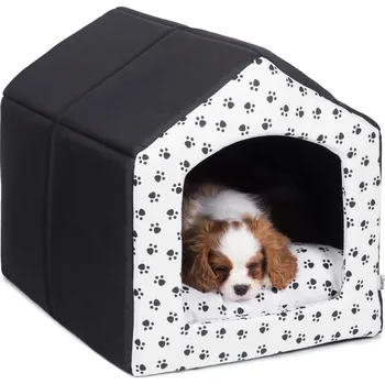 Bouda pro psa Iridog Bouda pro psa 2v1 HOUSIE MULTI no.2 černá s černými tlapky v40 x š35 x d50 cm