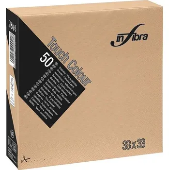 Papírový ubrousek Celtex Papírové ubrousky INFIBRA 2vrstvy 33x33cm cappuccino 50ks