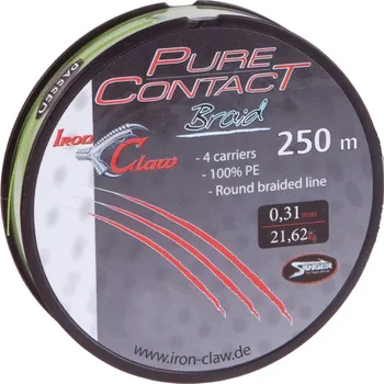 Iron Claw šňůra Pure Contact Braid 0,08 mm 4,55kg 250m