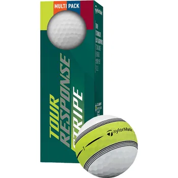 Golfový míček TaylorMade Tour Response Stripe (3pcs), Lime