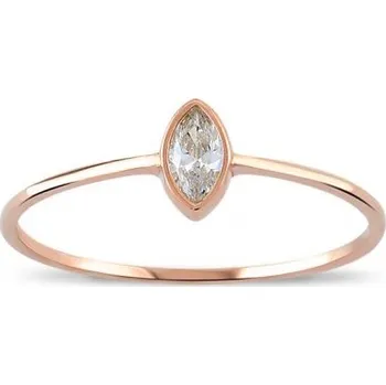 Prsten Lillian Vassago Jemný prsten z růžového zlata se zirkonem LLV06-GR037R Velikost prstenu: 62