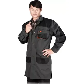 Zdravotnický plášť Leber&Hollman LH-FMN-C plášť černá/oranžová M-3XL