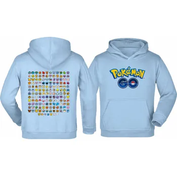 Chlapecká mikina Mikina Pokémon All Characters Barva: Nebesky modrá/Světle modrá, Velikost: 122/128 - 7/8let
